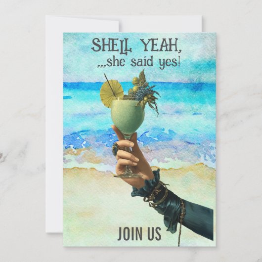 Invitation *~* A101 Beach Cocktail 2 PHOTO EVJF (Devant)