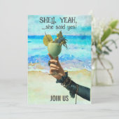 Invitation *~* A101 Beach Cocktail 2 PHOTO EVJF (Debout devant)