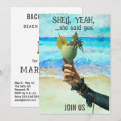 Invitation *~* A101 Beach Cocktail 2 PHOTO EVJF (Devant / Derrière)