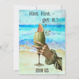 Invitation *~* A101 CÉLIBATAIRE Cocktail de plage 4 PHOTO