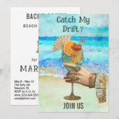 Invitation *~* A101 CÉLIBATAIRE Cocktail de plage 7 PHOTO (Devant / Derrière)