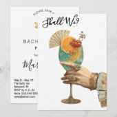 Invitation *~* A101 Cocktail Ornate PHOTO 7 BACHELORETTE (Devant / Derrière)