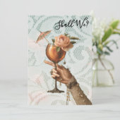 Invitation *~* A101 Cocktail Orné PHOTO 3 BACHELORETTE (Debout devant)