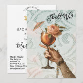 Invitation *~* A101 Cocktail Orné PHOTO 3  EVEIL DE FILLE (Devant / Derrière)