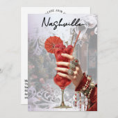 Invitation *~* A101 Cocktail PHOTO Nashville 16 BACHELORETTE (Devant / Derrière)