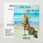 Invitation *~*  A101 JEUNE FILLE À MARIER  Cocktail de plage  (Devant / Derrière)