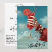 Invitation *~* A101 Orné 16 Cocktail PHOTO ENTERREMENT DE VIE (Devant / Derrière)