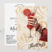 Invitation *~* A101 Orné Cocktail PHOTO 4 EVEILLEUSE (Devant / Derrière)