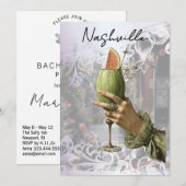 Invitation *~* A101 PHOTO 4 Cocktail Nashville BACHELORETTE (Devant / Derrière)
