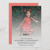 Invitation à 10e anniversaire Anniversaire Fête Ph (Devant / Derrière)