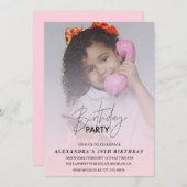 Invitation à 10e anniversaire Anniversaire Fête Ph (Devant / Derrière)