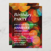 Invitation à 13e anniversaire Colorful Confetti Sp (Devant / Derrière)