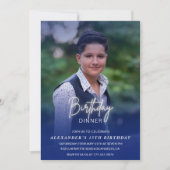 Invitation à 15e anniversaire Anniversaire Dîner P (Devant)