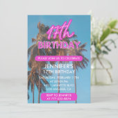 Invitation à 17e anniversaire Summer Tropical Palm (Debout devant)