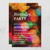 Invitation à 20e anniversaire Rainbow Confetti Spa (Devant / Derrière)