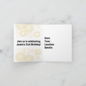 Invitation À 21 ans ! Personnalisable  (Intérieur)