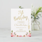 Invitation à 21e anniversaire de la Pink Gold Flor (Debout devant)