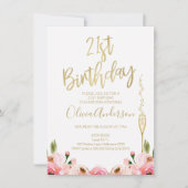 Invitation à 21e anniversaire de la Pink Gold Flor (Devant)