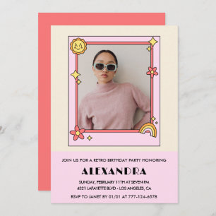 Invitation à 21e anniversaire Fleurs roses Super r