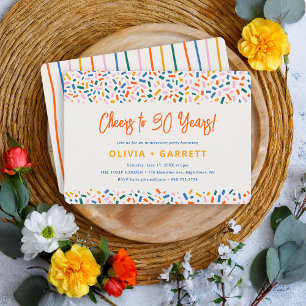 Invitation À 30 Ans de Fête et de Plaisir, Soirée d'Anniversa