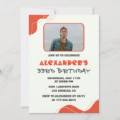 Invitation à 33e anniversaire Hommes Rouge Simple  (Devant)