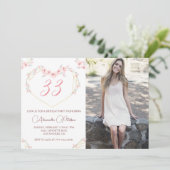 Invitation à 33e anniversaire Photo Elegant Boho (Debout devant)