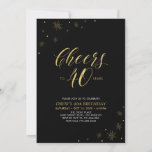 Invitation À 40 | Gold & Black 40th Birthday Party<br><div class="desc">Fêtons votre journée spéciale avec cette élégante invitation à la fête du 40e anniversaire. Ce design présente une typographie or chic "Cheers to 40" et des éléments or avec un arrière - plan noir. Vous pouvez customiser le texte et la couleur arrière - plan. D'autres articles de fête correspondants sont...</div>