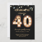 Invitation à 40e anniversaire Bright Lights (Devant)