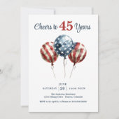 Invitation À 45 ans, joyeux anniversaire (Devant)