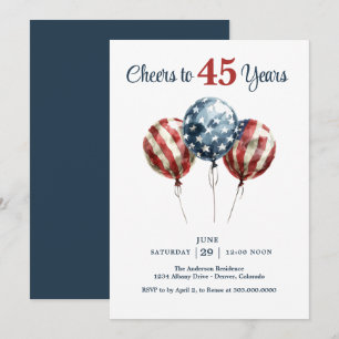 Invitation À 45 ans, joyeux anniversaire