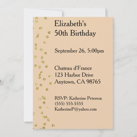 Invitation À 50 ans (Dos)