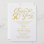Invitation À 50 Ans 50e Anniversaire de Mariage (Devant)