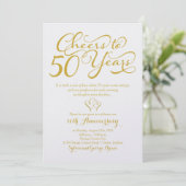 Invitation À 50 Ans 50e Anniversaire de Mariage (Debout devant)