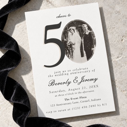 Invitation À 50 ans de mariage