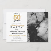 Invitation À 50 ans d'or 50e anniversaire de mariage (Devant)
