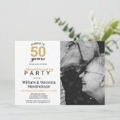 Invitation À 50 ans d'or 50e anniversaire de mariage (Debout devant)