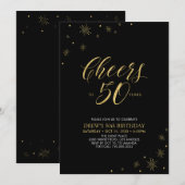 Invitation À 50 ans, félicitations | Fête d'anniversaire 50 a (Devant / Derrière)