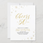 Invitation À 50 | Gold Modern 50th Birthday Party<br><div class="desc">Fêtons votre journée spéciale avec cette élégante invitation à la fête du 50e anniversaire. Ce design présente une typographie or chic "Cheers to 50 years" et des éléments or avec un arrière - plan blanc. Vous pouvez customiser le texte et la couleur arrière - plan. D'autres articles de fête correspondants...</div>