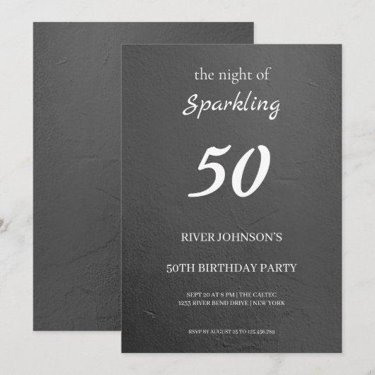 Invitation à 50e anniversaire (Devant / Derrière)