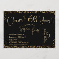 À 60 Ans Anniversaire Surprise Or et Noir