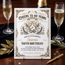 À 60 ans, Santé Vintage Or Blanc Anniversaire