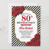 Invitation à 80 ans pour les femmes de la rose rou (Devant)