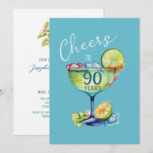 Invitation À 90 ans, anniversaire de référence (Devant / Derrière)