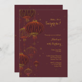 Invitation à accrocher des lanternes (Devant / Derrière)