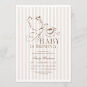 Invitation A Baby is Brewing Baby Shower (Devant)