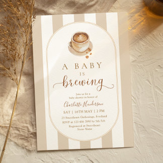 Invitation A Baby is Brewing Baby Shower