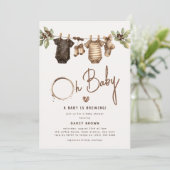 Invitation A Baby is Brewing' Coffee Baby Shower (Debout devant)