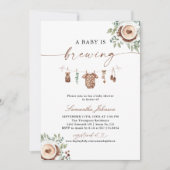 Invitation A Baby Is Brewing Coffee Baby Shower (Devant)