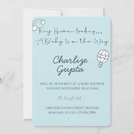 Invitation A Baby Is on the Way Baby Shower (Devant)