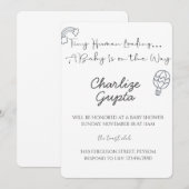 Invitation A Baby Is on the Way Baby Shower  (Devant / Derrière)